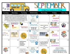 BPA of Orange 2021-2022 September Calendar